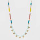 Beaded With Discs Necklace - A New Day Gold