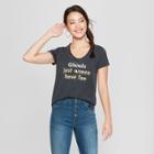 Women's Short Sleeve Ghouls Just Wanna Have Fun Graphic T-shirt - Grayson Threads (juniors') Black