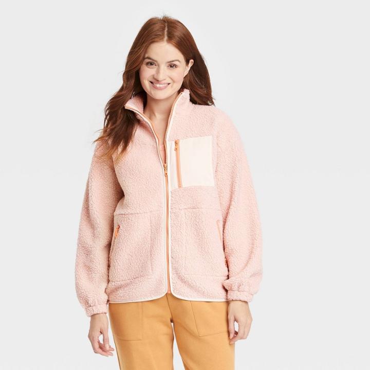 Women's Sherpa Jacket - Universal Thread Blush