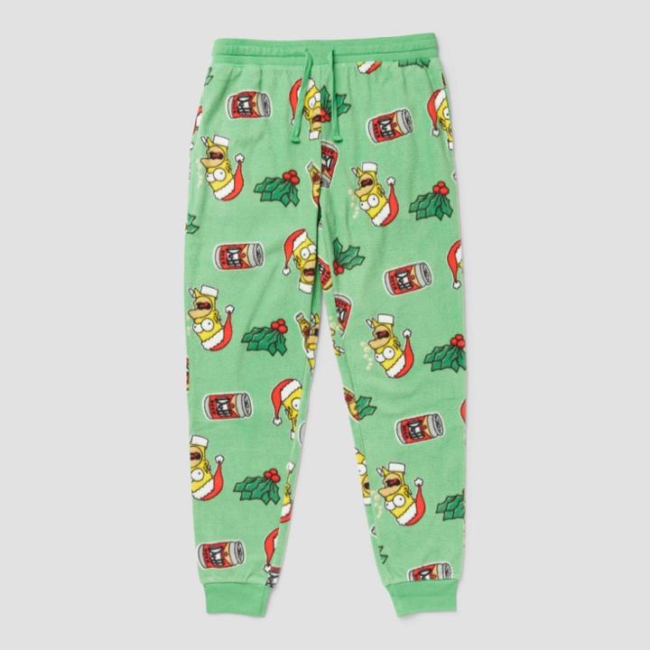 The Simpsons Men's The Homer Simpson Pajama Pants - Green