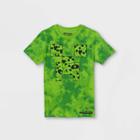 Boys' Minecraft Tie-dye Short Sleeve Graphic T-shirt - Green