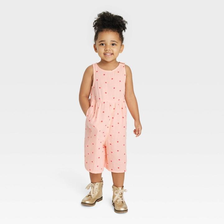 Toddler Girls' Dot Jumpsuit - Cat & Jack Pink