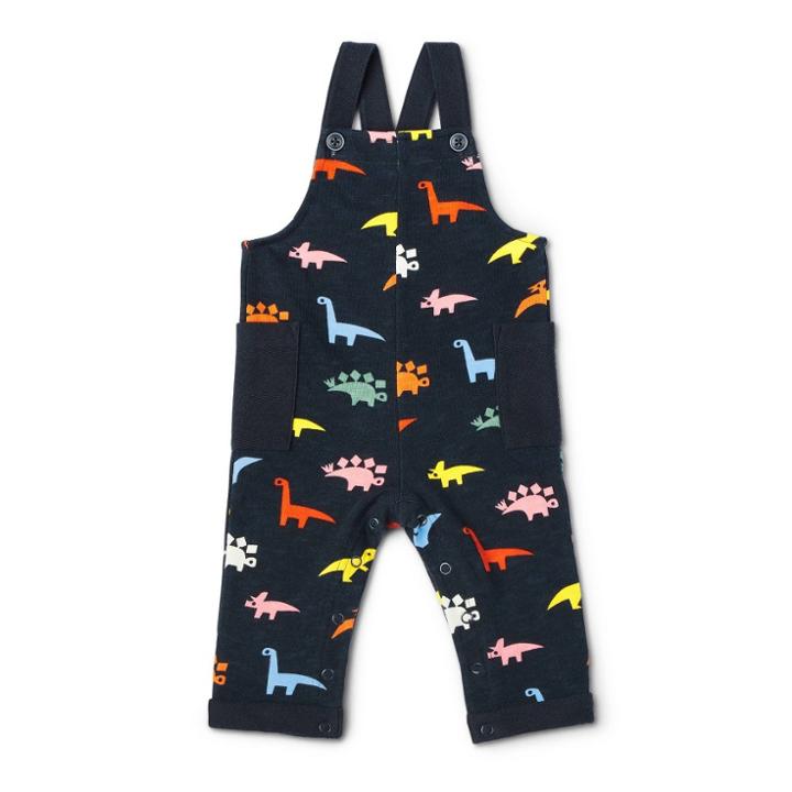 Baby Dino Print Knit Overalls - Christian Robinson X Target Navy Newborn, Blue
