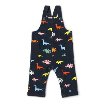 Baby Dino Print Knit Overalls - Christian Robinson X Target Navy Newborn, Blue