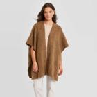 Women's Kimono Jacket Ruana - Universal Thread Brown