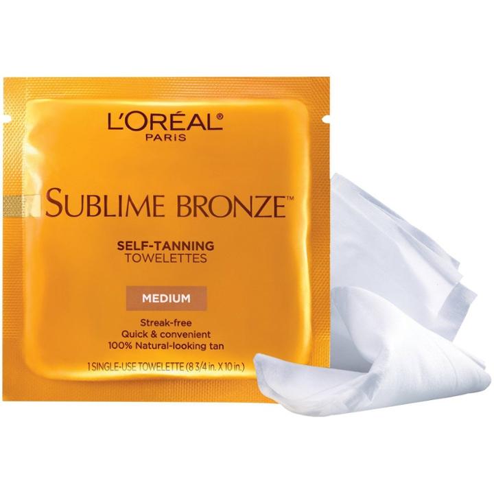 L'oreal Paris Sublime Bronze Self-tanning Towelettes Medium Natural Tan