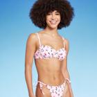 Women's Shirred Underwire Bikini Top - Wild Fable Cherry Print Xxs
