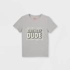 Boys' Adaptive Printed Short Sleeve Graphic T-shirt - Cat & Jack Gray