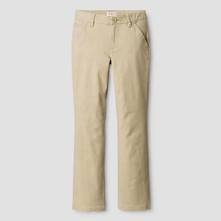 Girls' Bootcut Twill Uniform Chino Pants - Cat & Jack Khaki