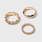 Smooth Band And Ball Ring Set - A New Day Gold