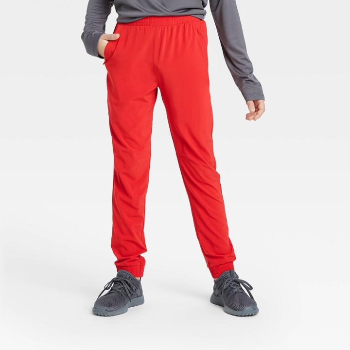 Boys' Stretch Woven Jogger Pants - All In Motion Red