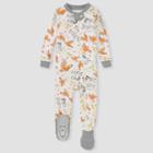 Burt's Bees Baby Baby Boys' Farm Footed Pajama - Gray