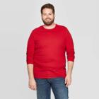 Men's Big & Tall Standard Fit Long Sleeve Lyndale T-shirt - Goodfellow & Co Red Velvet