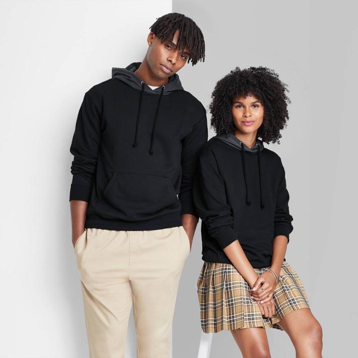Adult Colorblock Regular Fit Hooded Sweatshirt - Original Use Charcoal Gray
