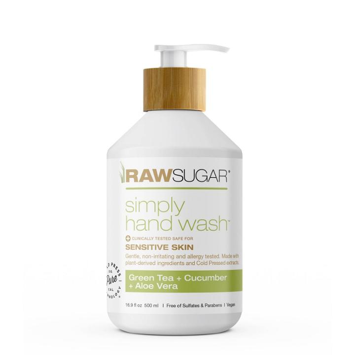 Raw Sugar Simply Hand Wash Sensitive Skin Green Tea + Cucumber + Aloe
