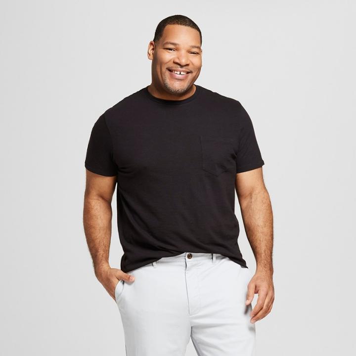 Men's Tall Standard Fit Short Sleeve Crew Neck T-shirt - Goodfellow & Co Black