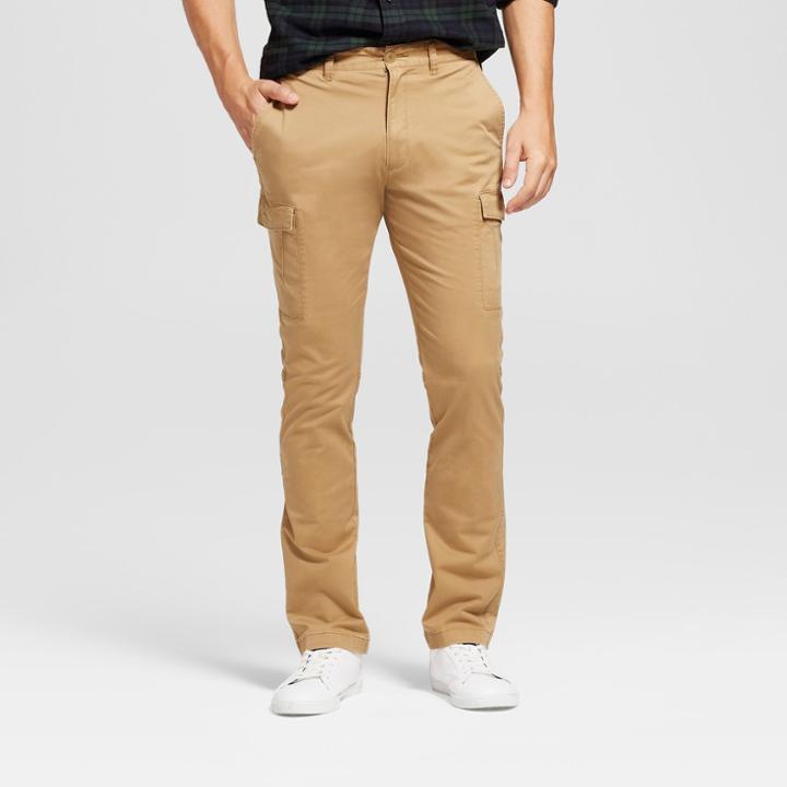 Men's Slim Fit Cargo Pants - Goodfellow & Co Light Brown