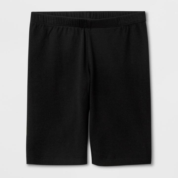 Girls' Bike Shorts - Cat & Jack Black M,