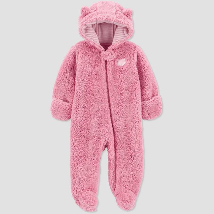 Baby Girls' Fox Pram Jacket - Just One You Made By Carter's Pink Newborn