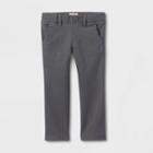 Toddler Girls' Uniform Straight Pants With Rib Waistband - Cat & Jack Gray