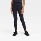 Girls' Velour Pieced Leggings - All In Motion Black