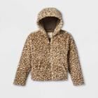 Girls' Faux Fur Jacket - Cat & Jack Khaki