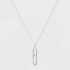 Recycled Metal With Semi-precious Howlite Stones Pendant Necklace - Universal Thread White, Women's