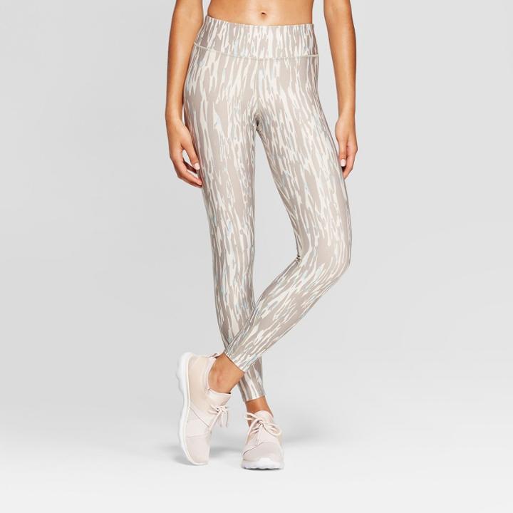Women's Performance Printed 7/8 High - Waisted Leggings - Joylab Khaki (green)