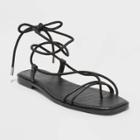 Women's Talia Lace-up Sandals - A New Day Black