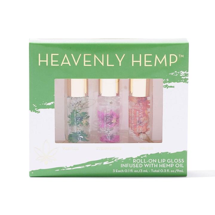 Blossom Heavenly Hemp Mini Roll-on Lip Glosses - Vanilla/strawberry/peach