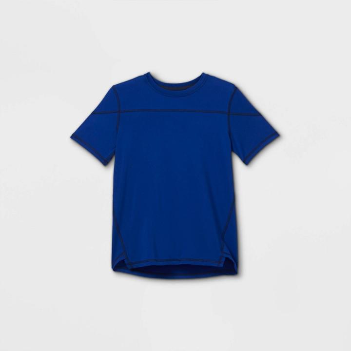 Boys' Short Sleeve Soft Stretch T-shirt - All In Motion Blue