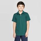 Boys' Short Sleeve Performance Uniform Polo Shirt - Cat & Jack Jungle Gym Green