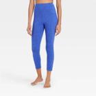 Women's High-waisted Brushed Jersey 7/8 Leggings - Joylab Blue