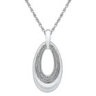 Target Diamond Accent White Diamond Prong Set Fashion Pendant In Sterling Silver (ij-i2-i3), Women's