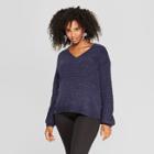 Maternity Textured Chenille Pullover - Isabel Maternity By Ingrid & Isabel Navy M, Women's, Blue