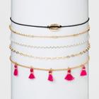 Target Tassels And Concho Charm Choker Necklace