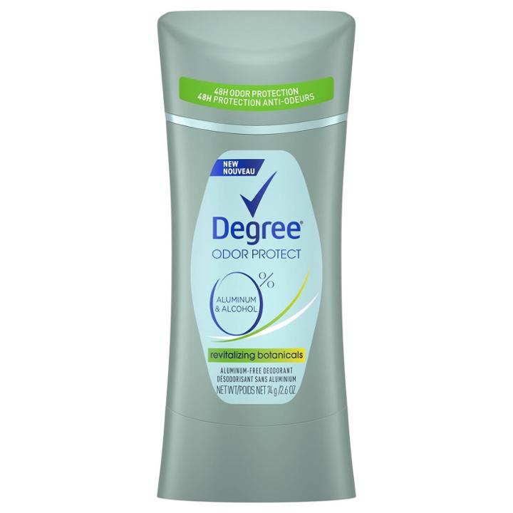 Degree 0% Aluminum Odor Protect Deodorant Stick Refreshing Botanical