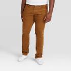 Men's Tall Slim Fit Corduroy 5-pocket Pants - Goodfellow & Co Gingerbread