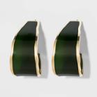 Transparent Hoop Earrings - A New Day Olive Green, Green Green