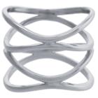 Distributed By Target Women's Sterling Silver Double X Ring Size