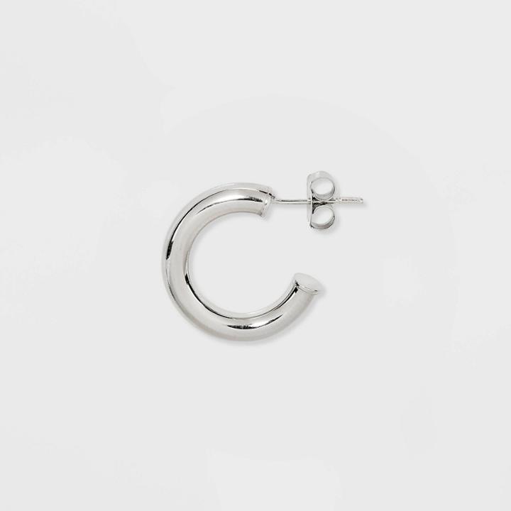 Sterling Silver Small Tube Hoop Earrings - A New Day