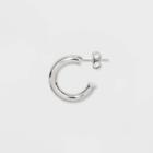 Sterling Silver Small Tube Hoop Earrings - A New Day