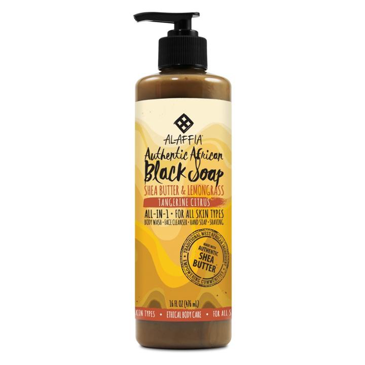 Alaffia Shea Butter & Lemongrass Tangerine Citrus African Black Soap