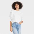 Women's Long Sleeve Sensory Friendly T-shirt - Universal Thread White