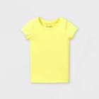 Toddler Girls' Solid Short Sleeve T-shirt - Cat & Jack Yellow