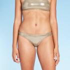 Women's Extra Cheeky Bikini Bottom - Xhilaration Metallic Gold