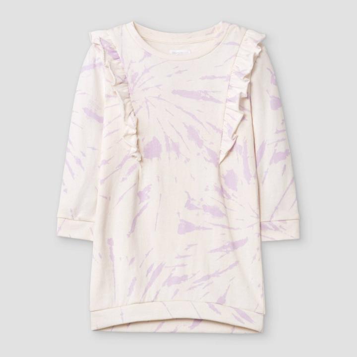 Grayson Mini Toddler Girls' Tie-dye French Terry Dress - Purple