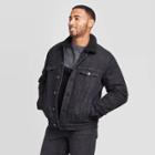 Men's Shepra Lined Denim Trucker Jacket - Goodfellow & Co Black M,