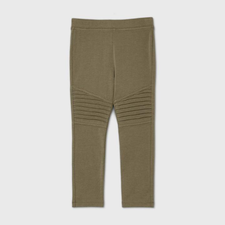 Toddler Girls' Moto Leggings - Art Class Olive Green
