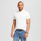 Men's Standard Fit Short Sleeve Elevated Ultra-soft Polo Shirt - Goodfellow & Co True White Opaque